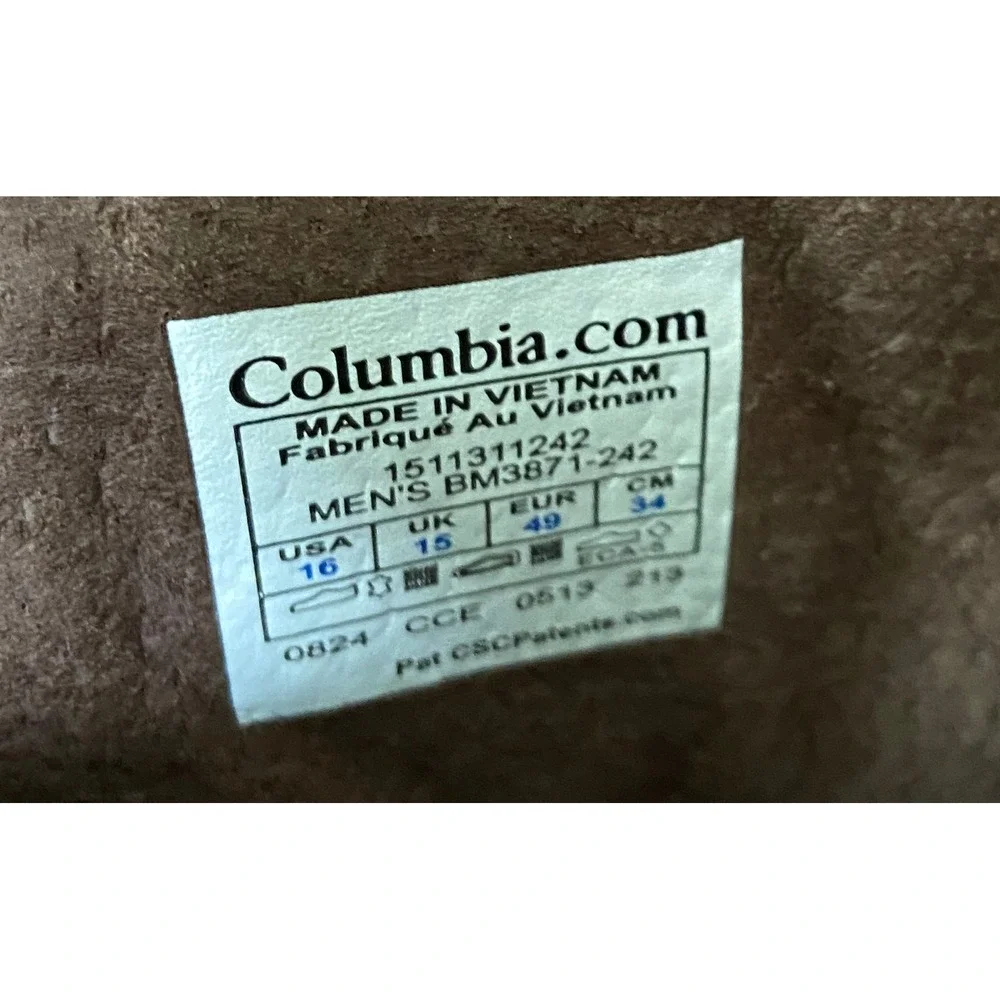 Columbia Bugaboot Original Omni-Heat Waterproof Winter Boots Mens 16 BM3871-242